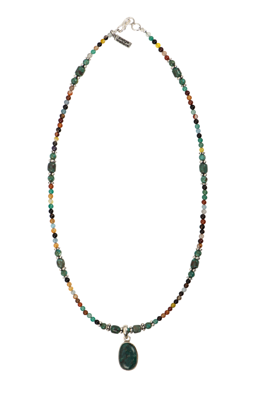 Paige Wallace Multi Stone Necklace for Women - Elegant Layered Gemstone Jewelry for Party, Wedding & Everyday Wear | Dainty Boho Necklace Gift for Her