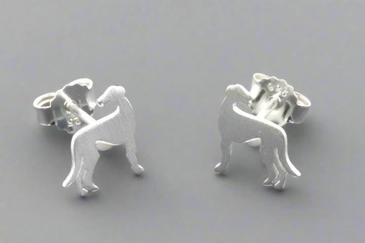Greyhound Stud Dog Collar Charm - Sterling Silver Jewelry for Pet Lovers | Perfect for Dog Accessories & Gifts