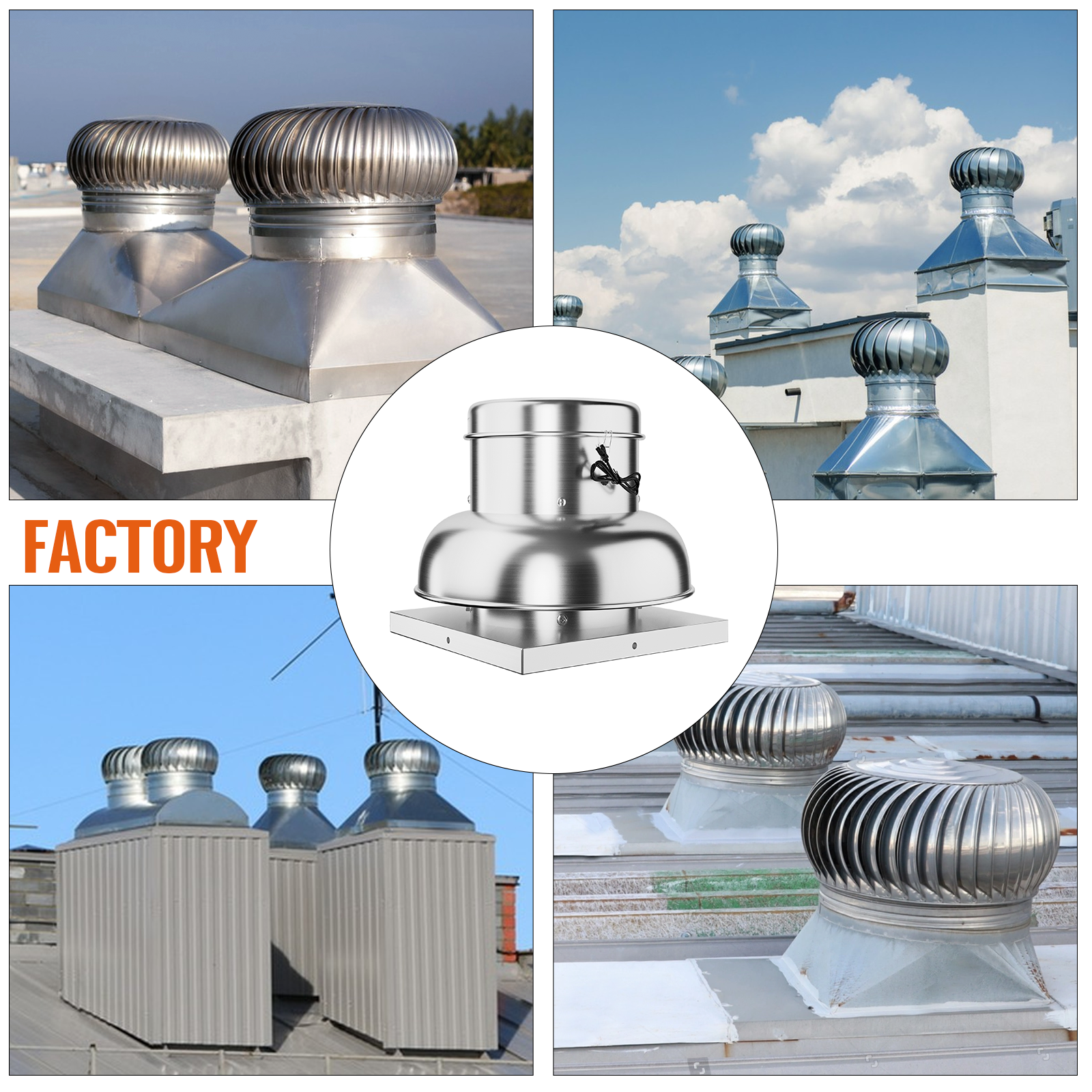 GARVEE 1400 CFM High-Speed Direct Drive Centrifugal Roof Exhaust Fan - Upgraded Motor, 25.59