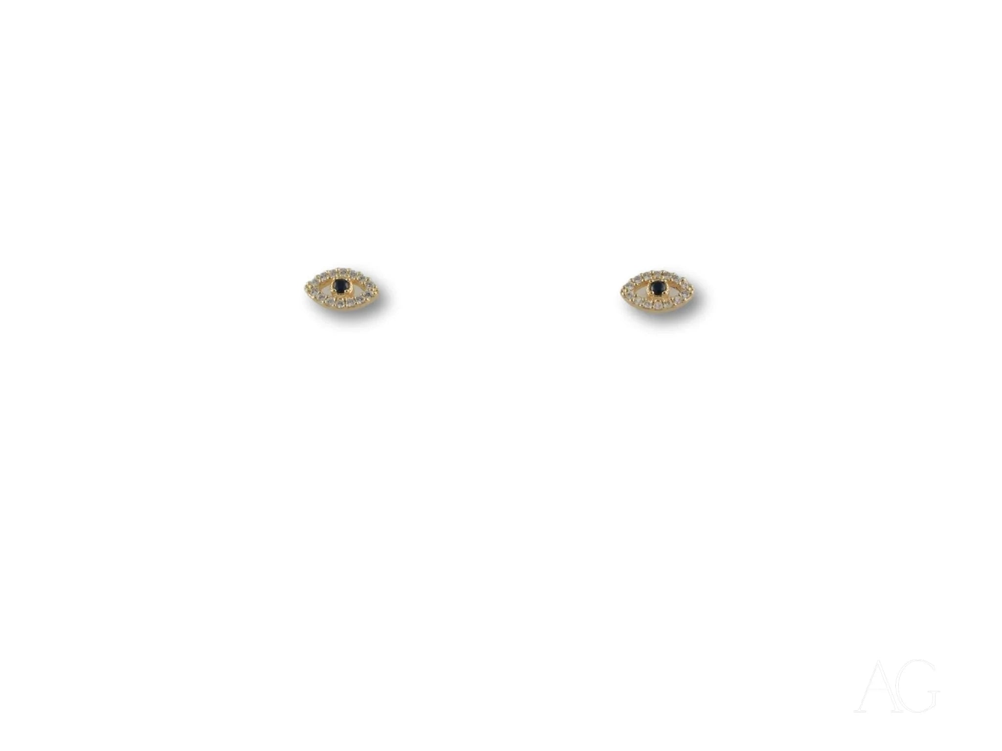 Evil Eye CZ Stud Earrings for Women - Hypoallergenic Cubic Zirconia Jewelry - Perfect for Protection, Gift Giving & Everyday Wear