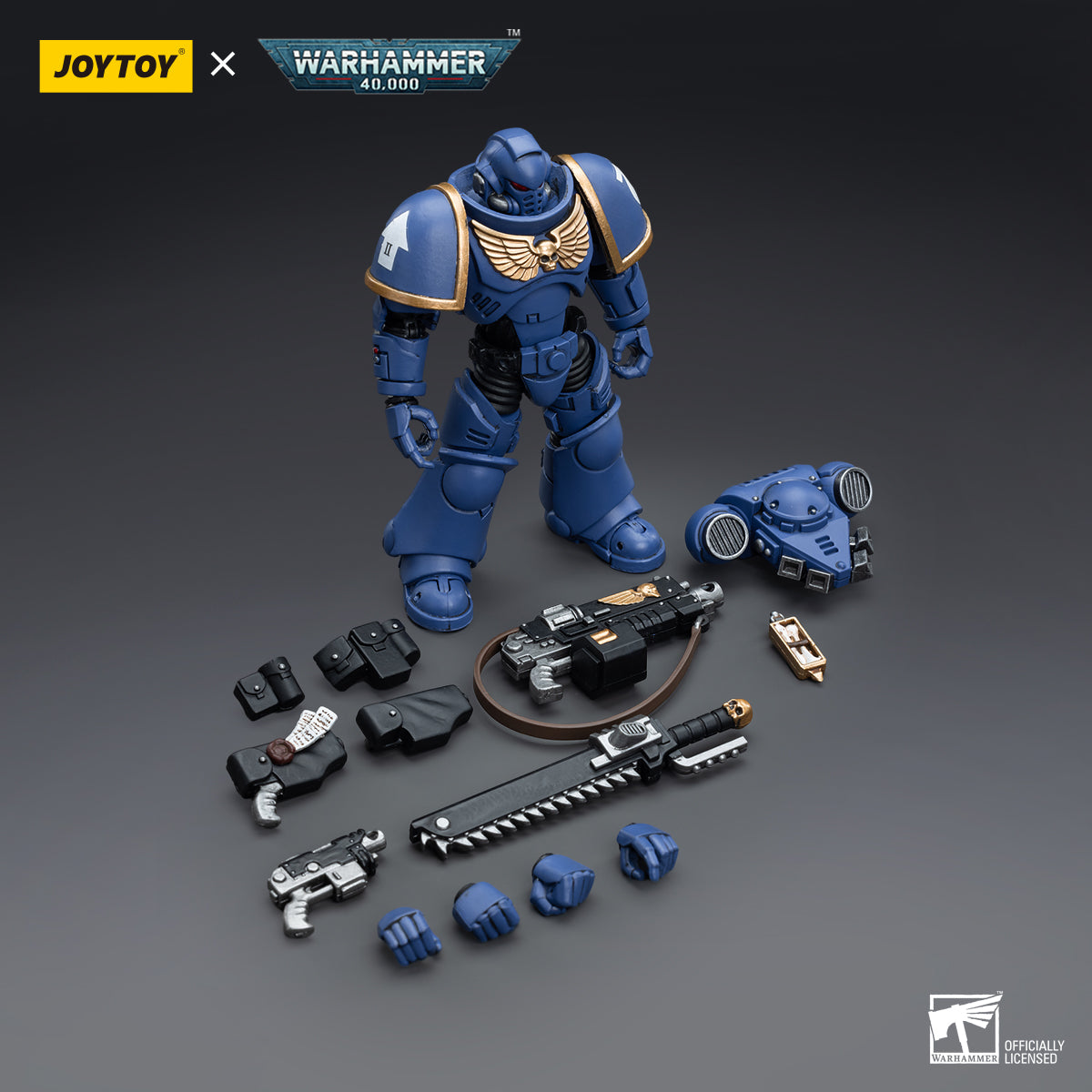 JOYTOY 1/18 Scale Warhammer 40K Intercessors Action Figure Set (4pcs) - Highly Detailed Collectible Miniatures for Tabletop Gaming & Display - Perfect for Warhammer Fans and Sci-Fi Collectors