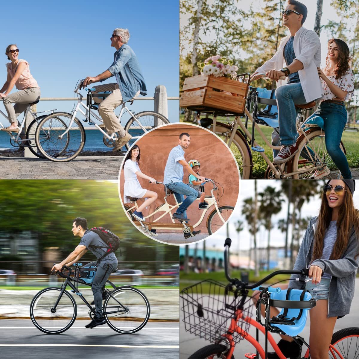 Best Front Mount Baby Bike Seat for Toddlers - Adjustable Safety Belt & Handrail - Universal Fit for Adult Bicycles - Perfect for Family Cycling & Outdoor Adventures