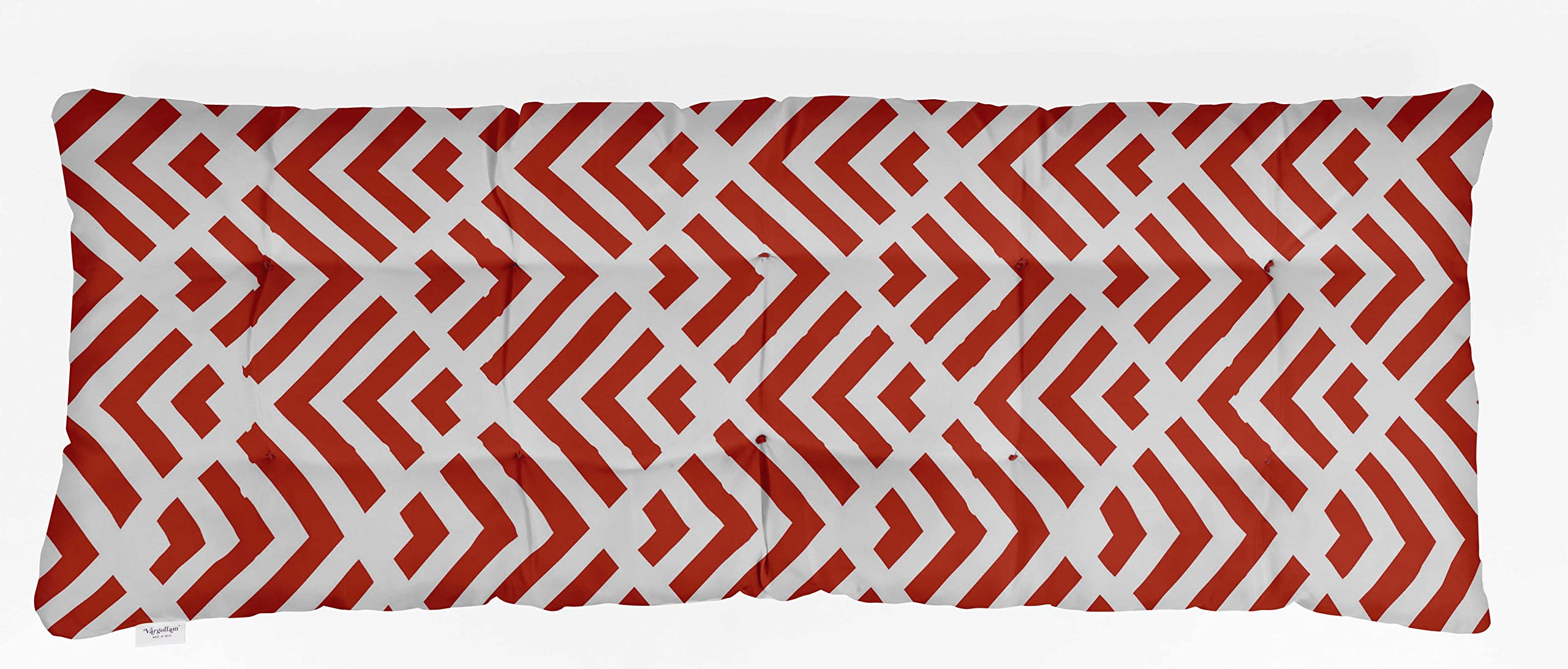 Waterproof Printed Outdoor Bench Cushion - Comfortable Garden & Patio Furniture Seat - Perfect for Front Porch, Backyard Lounging & Poolside Relaxation (Red)