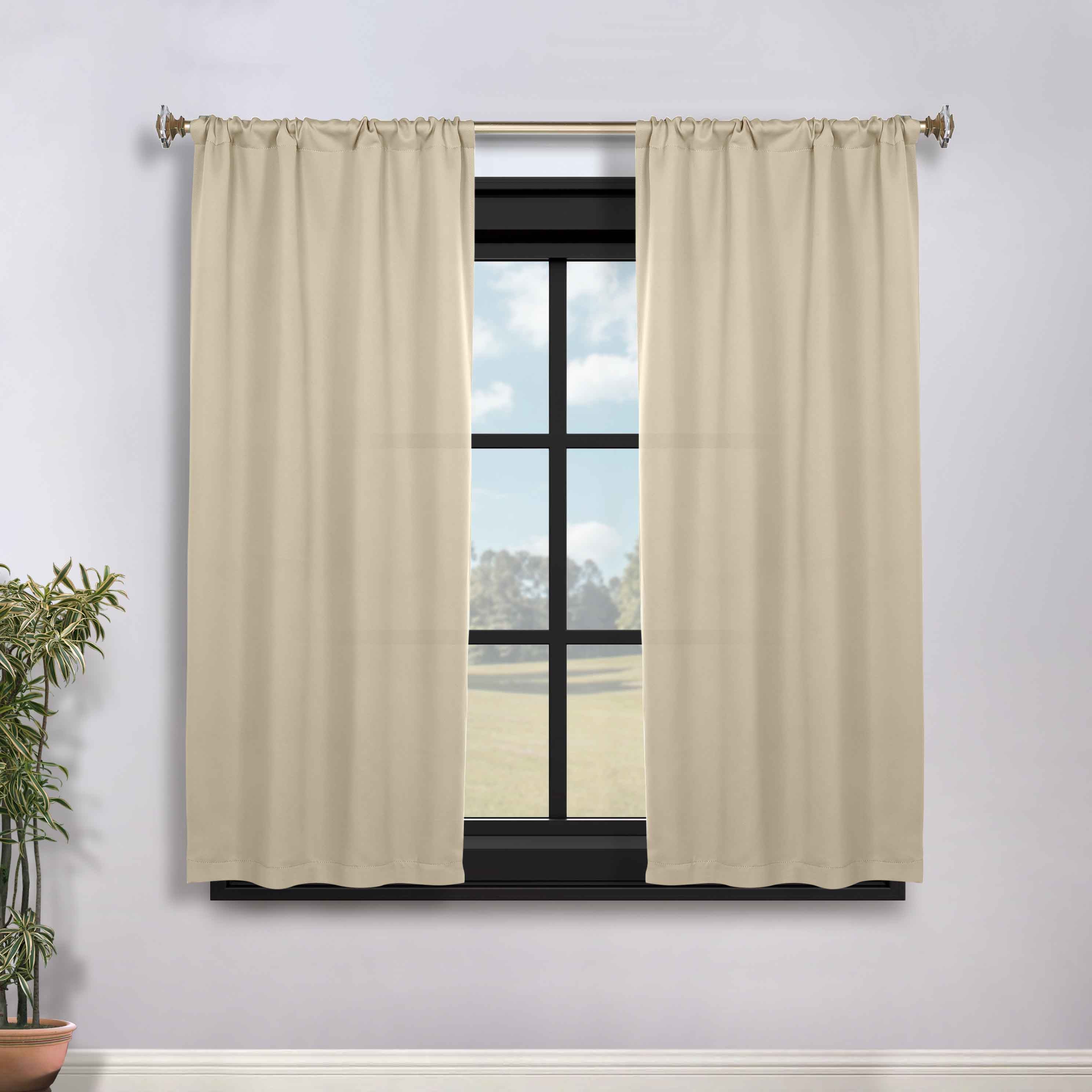 Machine Washable Blackout Curtains Set of 2 - Solid Color Room Darkening Window Drapes for Bedroom, Nursery & Home Theater - Noise Reducing & Energy Efficient