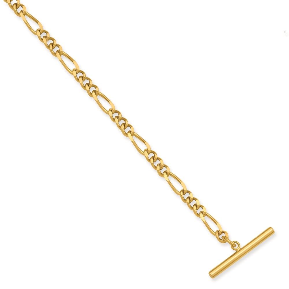 18K Gold Plated Figaro Chain Necklace for Women - Elegant Kelly Waters Design, Perfect Gift for Anniversary, Birthday, Valentine's Day | Ideal for Layering, Everyday Wear & Special Occasions