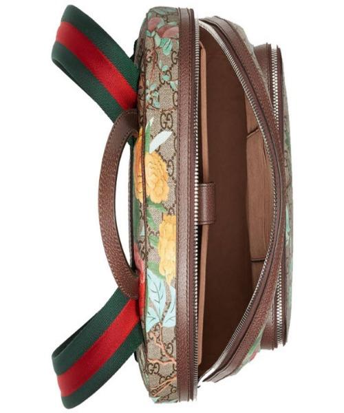 Gucci Tian GG Supreme Backpack for Women - Ebony/Beige Designer Luxury Backpack - Perfect for Travel, Work & Everyday Use