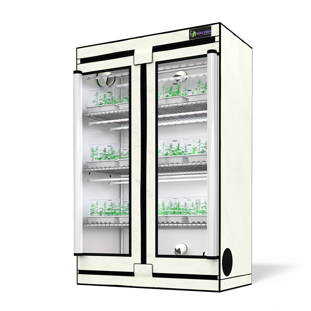 Active Grow Clones & Cuttings 3-Tier Walden White LED Grow Tent Kit - Indoor Hydroponic System for Seedlings, Herbs & Small Plants | Perfect for Home Gardening & Urban Farming