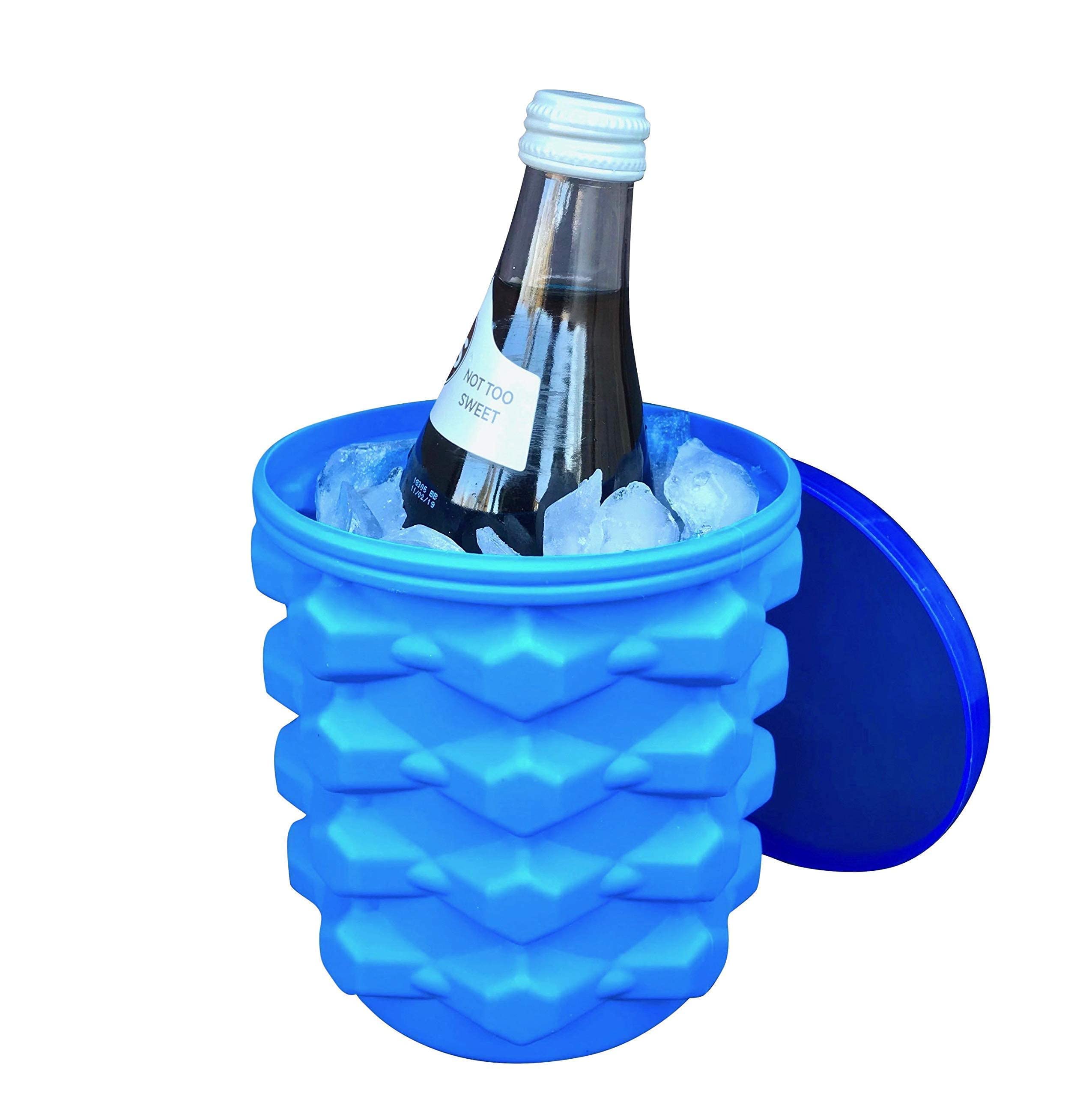 Premium Silicone Ice Cube Tray - Hexagon-Shaped Nugget Ice Maker (96 Pieces) - BPA-Free, Flexible & Durable - Includes Mold, Storage Cup & Airtight Lid - Perfect for Cocktails, Iced Coffee & Party Drinks