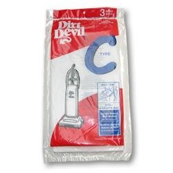 Dirt Devil Type C Deluxe Vacuum Bags (3-Pack) - Compatible with Dirt Devil Vacuums - Replacement Filter Bags for Home Cleaning - Part #3700147001 - Ideal for Pet Hair, Dust, and Allergen Removal