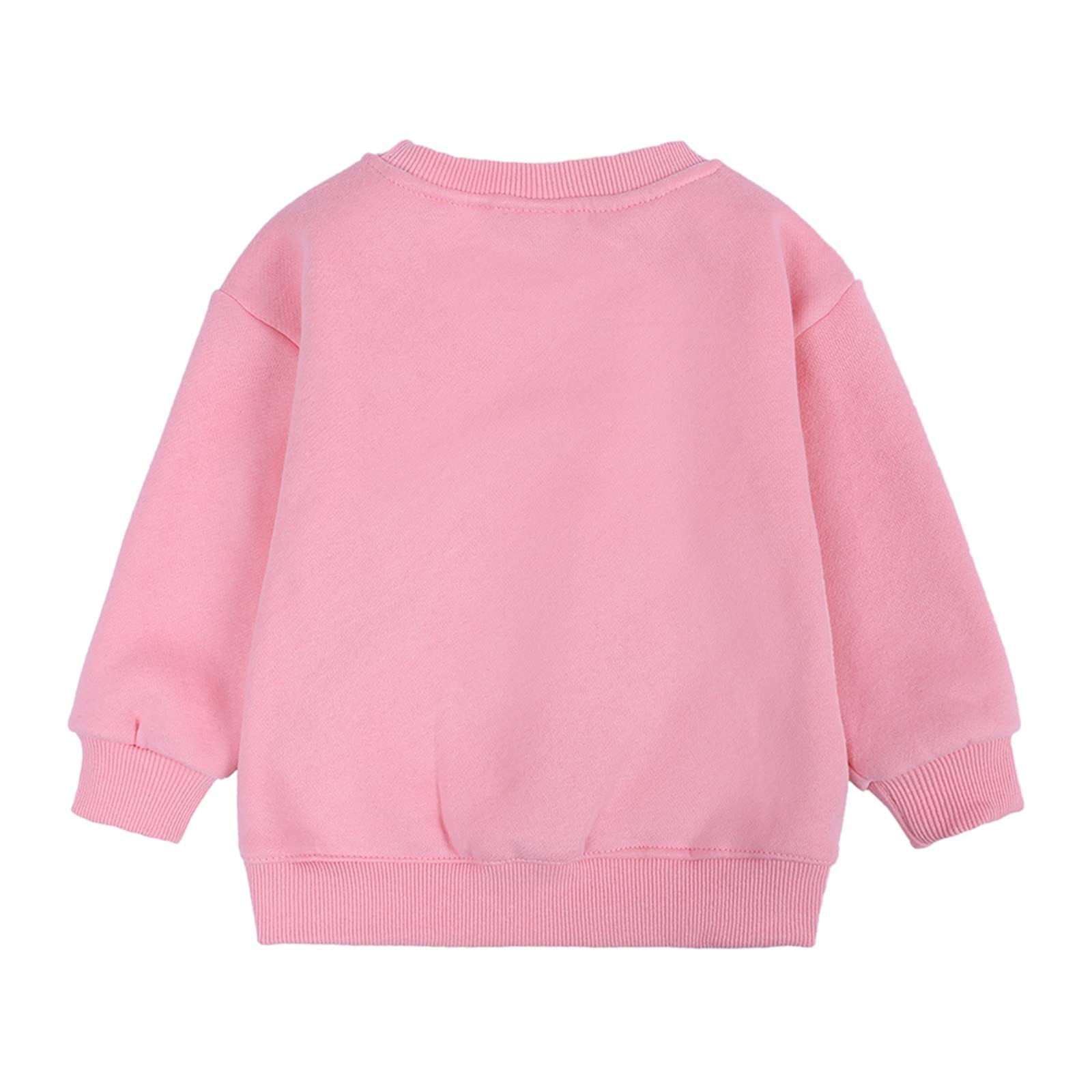 Soft Fleece Coat & Sweatshirt Pullover for Baby Girls - Cozy Winter Outfit, Solid Color Toddler Tops for Playtime & Outdoor Activities