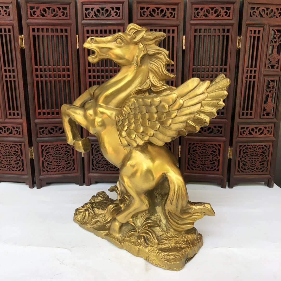 Bronze Pegasus Statue - Handcrafted Horse Sculpture, Angel Winged Horse Figurine for Home & Office Decor, Collectible Art Gift for Animal Lovers | Desktop Decoration, Shelf Display, Wedding Centerpiece