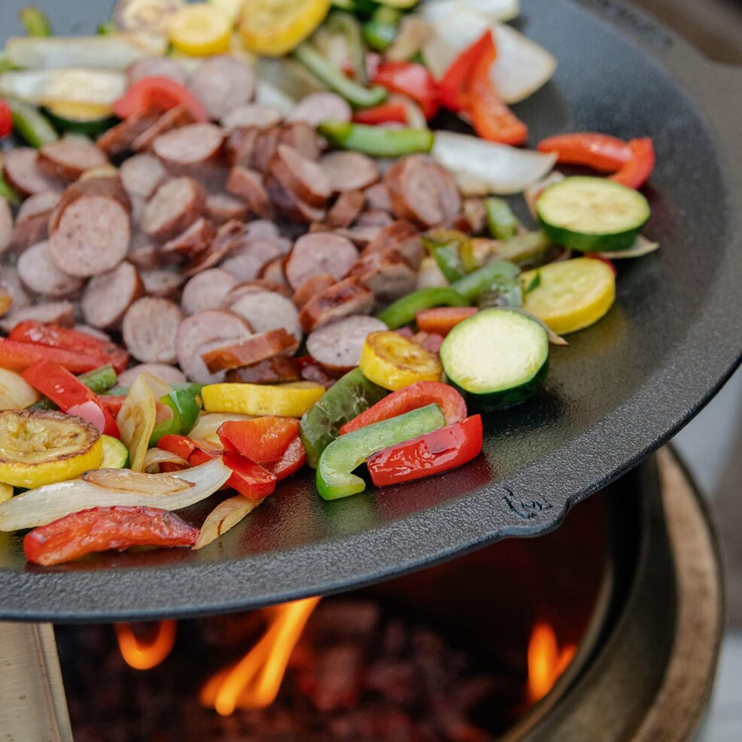 Solo Stove Wok Top Large - Premium Camping Wok Accessory for Outdoor Cooking, Backpacking & Picnics - Perfect for Stir Fry, Grilling & Open Fire Meals