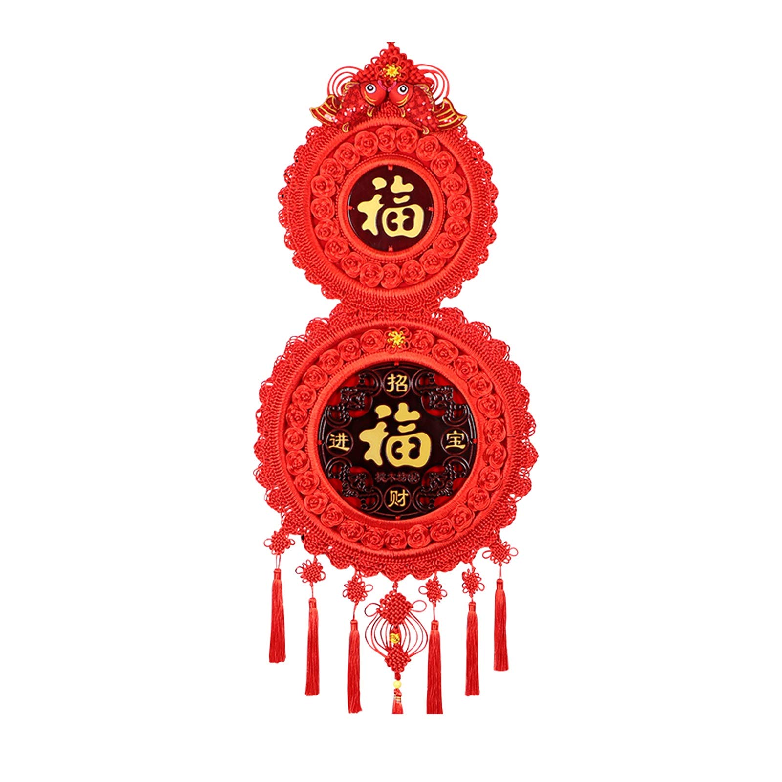 Zxb-Shop Red Chinese Knot Decoration - Traditional Fu Character Hanging Pendant for Chinese New Year, Spring Festival Home Decor, Good Luck Charm | Perfect for Door Decor, Wall Hanging & Holiday Party Decoration