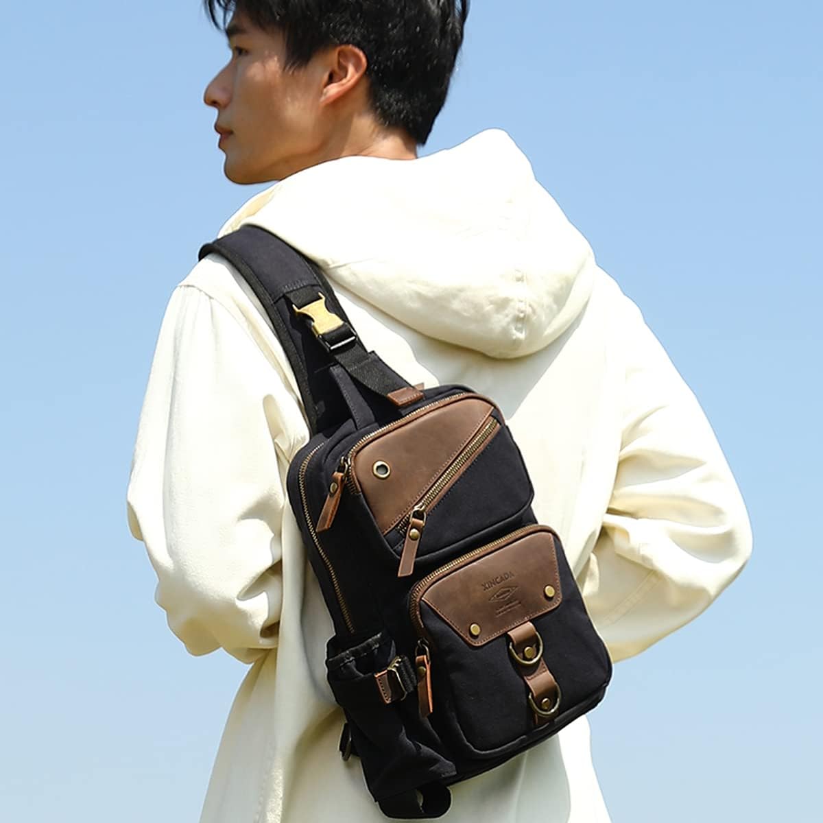 XINCADA Crossbody Sling Bag for Men & Women - Lightweight Travel Shoulder Backpack, Chest Pack & Messenger Bag - Perfect for Hiking, Gym, Work & Daily Use