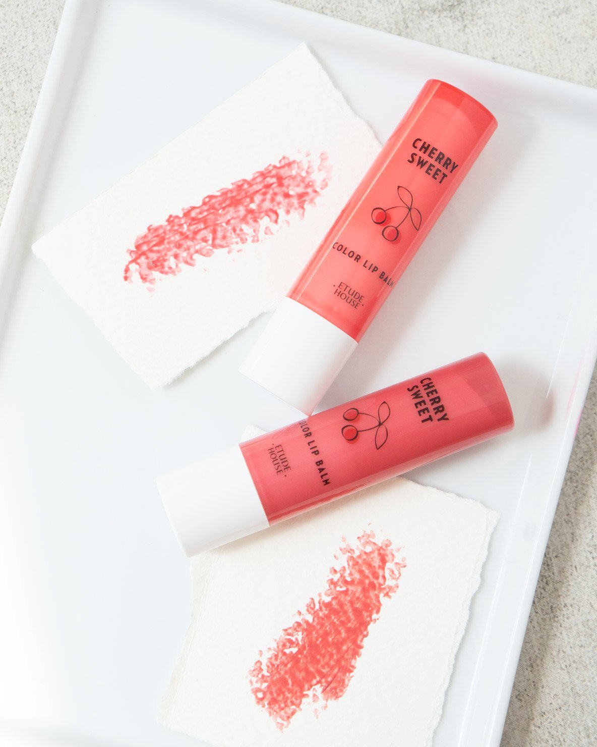 Natural Cherry Sweet Color Lip Balm - Moisturizing & Tinted Lip Care for Dry Lips - Perfect for Daily Use, Makeup, and On-the-Go Hydration
