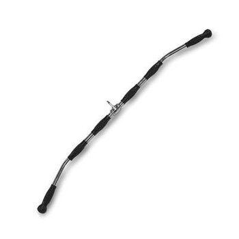 Element Fitness Pro Grip Lat Bar 48'' - Heavy Duty Rubber Coated Weight Lifting Bar for Home Gym & CrossFit Training - Perfect for Pull Ups, Lat Pulldowns & Strength Exercises