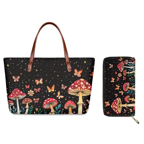 Mushroom With Butterfly Patternss