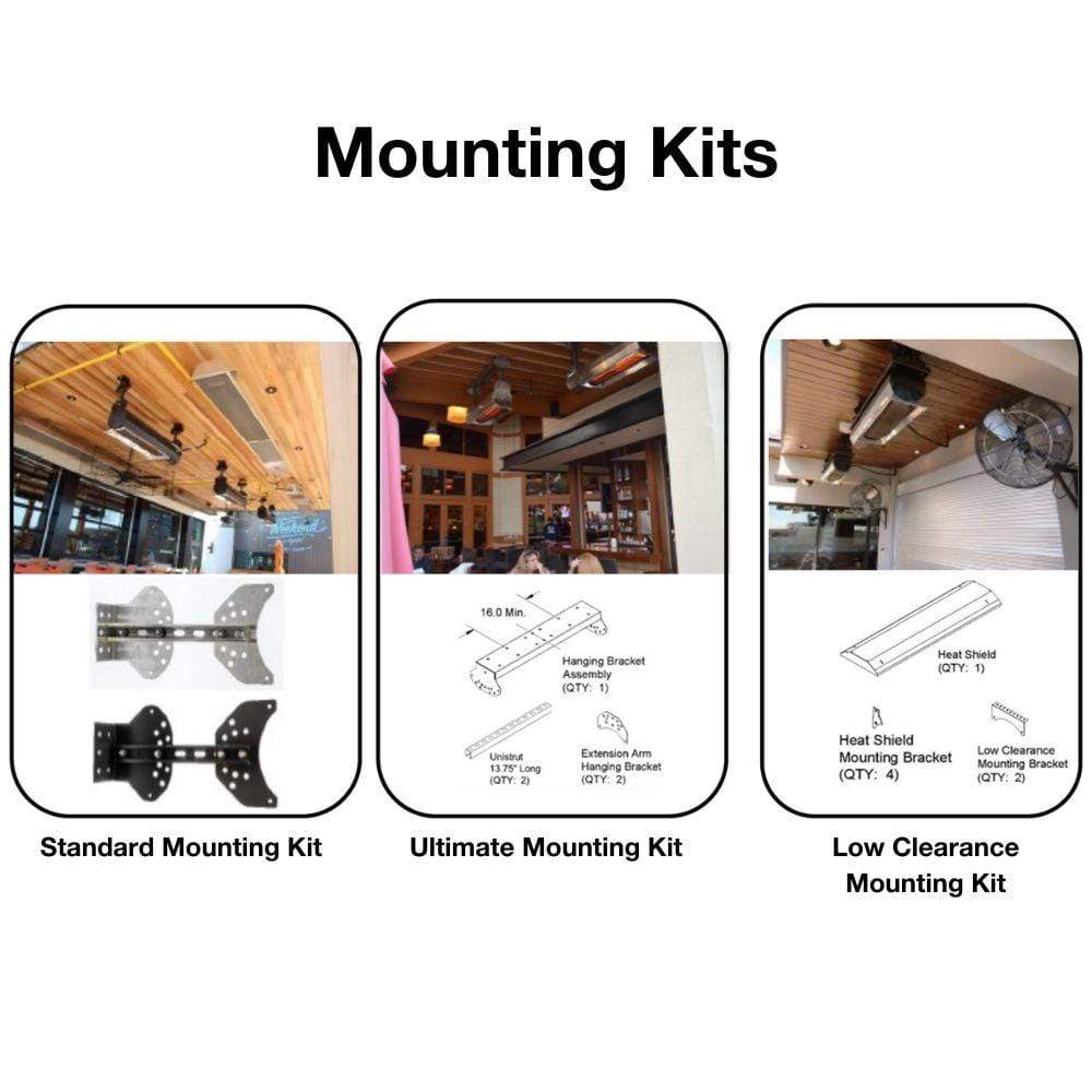IR Energy Wall/Ceiling Mounting Kits for Habanero Gas Patio Heaters - Heavy Duty Outdoor Heater Brackets for Restaurants, Decks & Patios