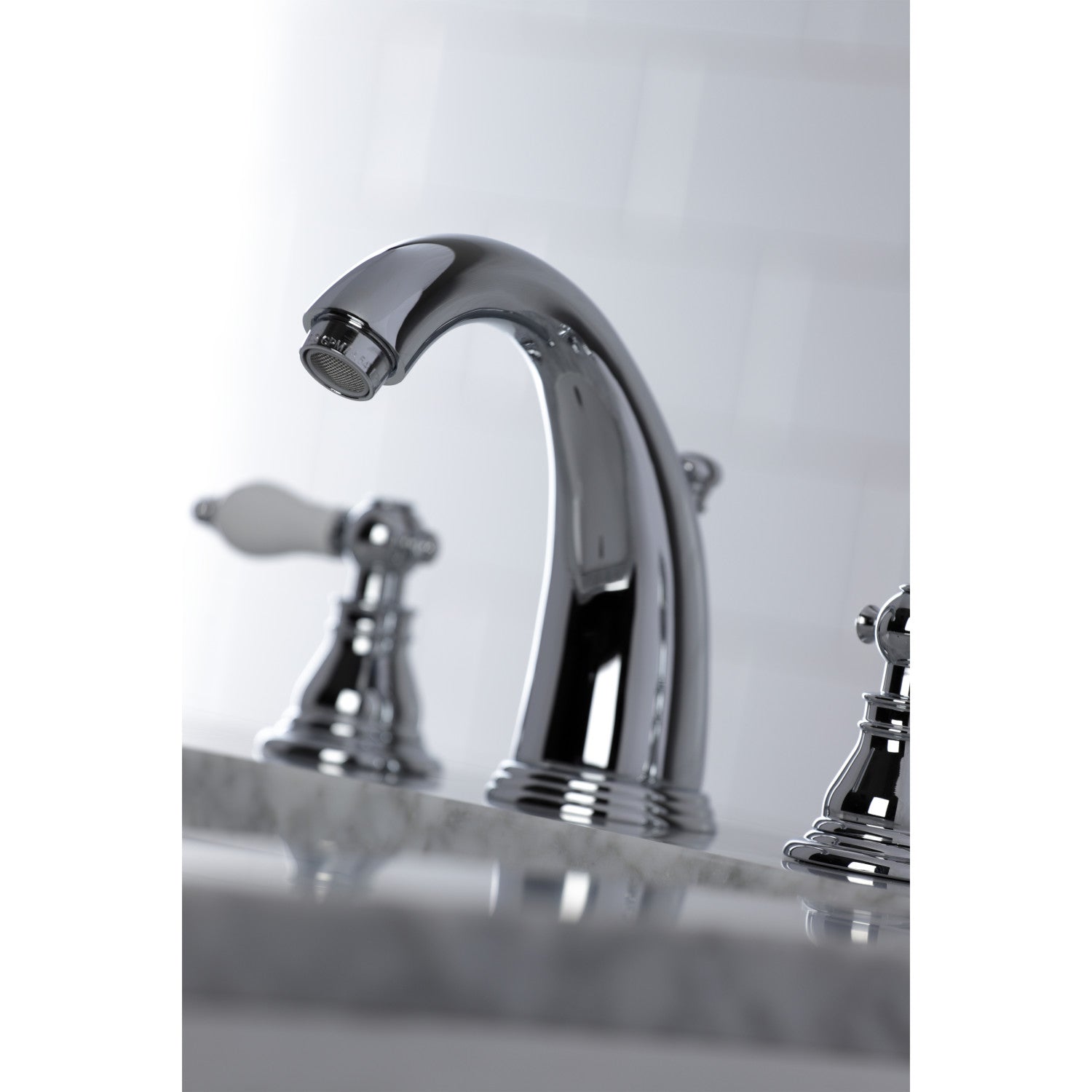 American Patriot KB981APL 3-Hole Widespread Bathroom Faucet - Two Handle Deck Mount with Pop-Up Drain - Polished Chrome Finish for Vanity Sink - Perfect for Modern & Traditional Bathroom Renovations