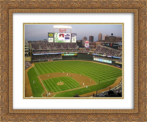 Target Field 2X Matted 24x20 Gold Ornate Framed Art Print - Baseball Stadium Wall Decor for Sports Fans & Home Office