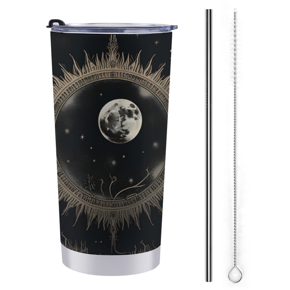 Magic and The Moon 20oz Insulated Stainless Steel Travel Mug - Leak Proof Coffee Tumbler for Hot & Cold Drinks, Perfect for Commuting, Camping, and Office Use