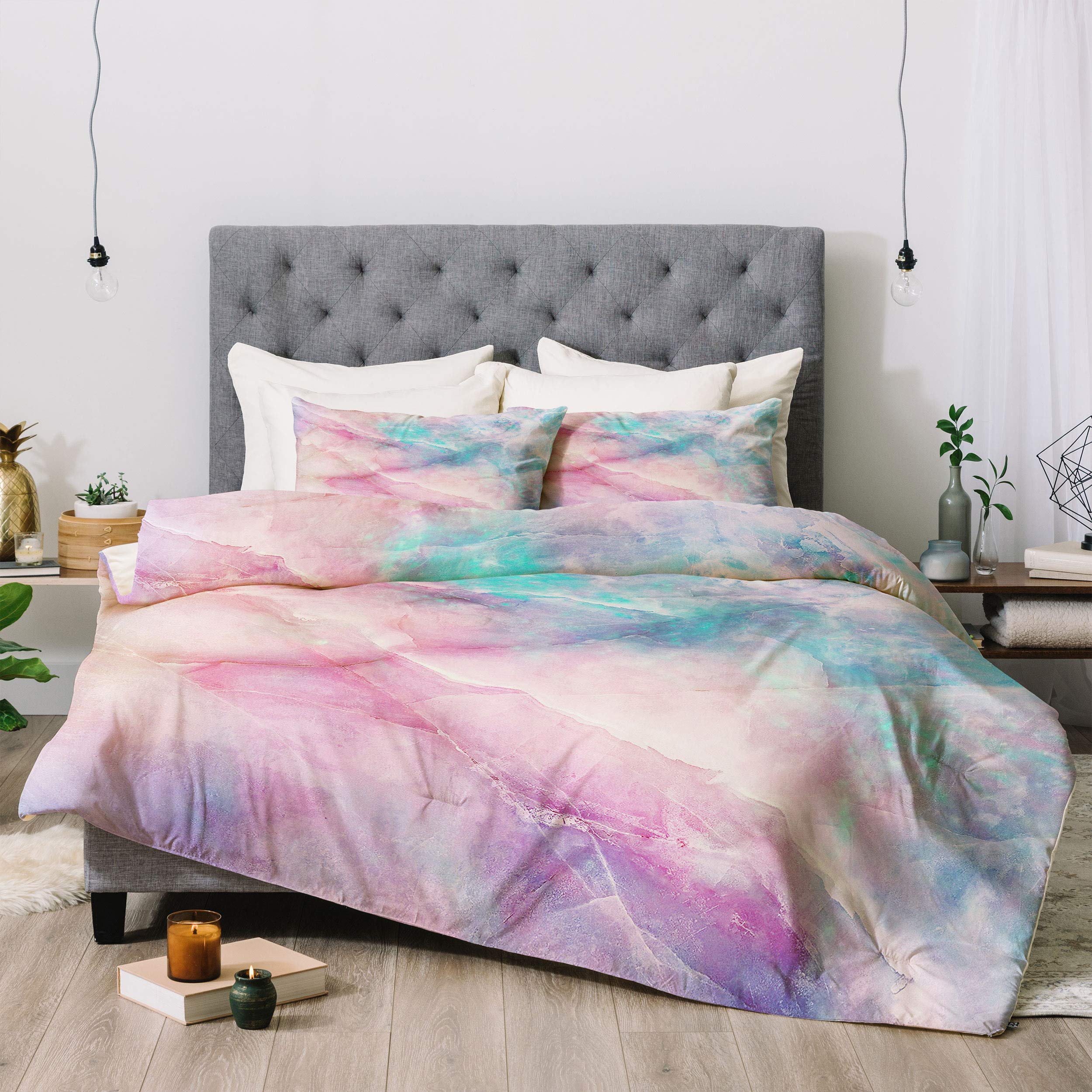 Iridescent Marble Comforter Set with Pillowcases - Twin/XL Size by Emanuela Carratoni | Society6 | Elegant Bedding for Modern Bedrooms & Guest Rooms