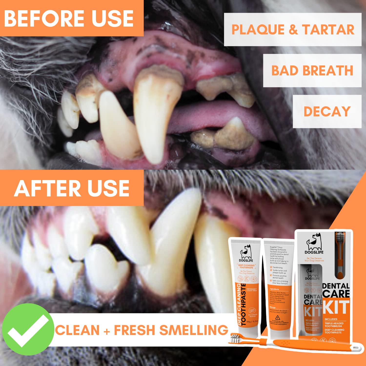 **Triple-Headed Dog Toothbrush & 100% Natural Toothpaste Set – Vet-Approved Dental Kit for Deep Cleaning, Freshens Breath & Removes Plaque – Perfect for Daily Dog Oral Care at Home**