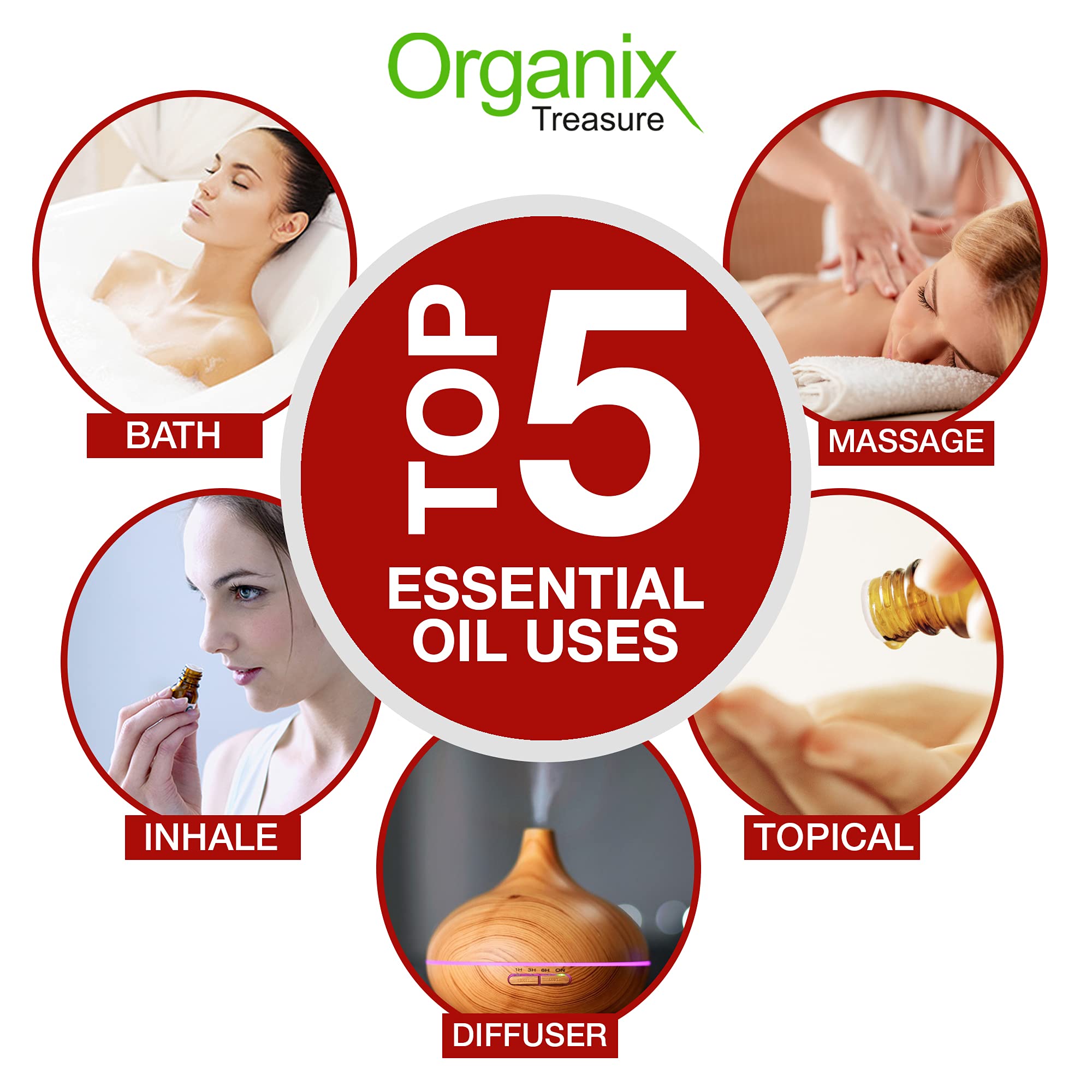 Pure Rose Essential Oil 15ml - Therapeutic Grade for Skin & Hair Care