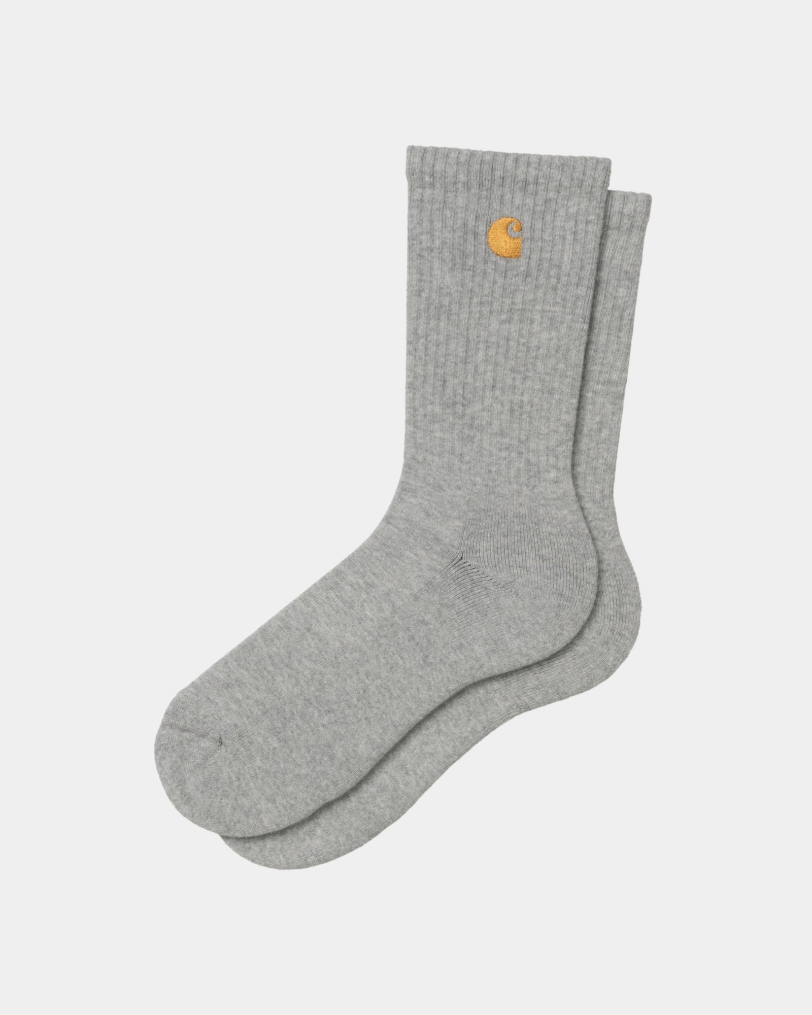 Chase Socks - Premium Grey Heather Cotton Crew Socks for Men & Women - Comfortable Everyday Wear for Running, Hiking & Casual Outfits