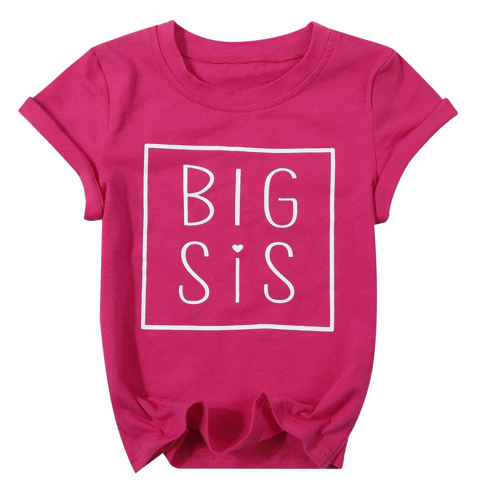 MNLYBABY Big Sister Tshirt - Toddler Announcement Outfit for Siblings