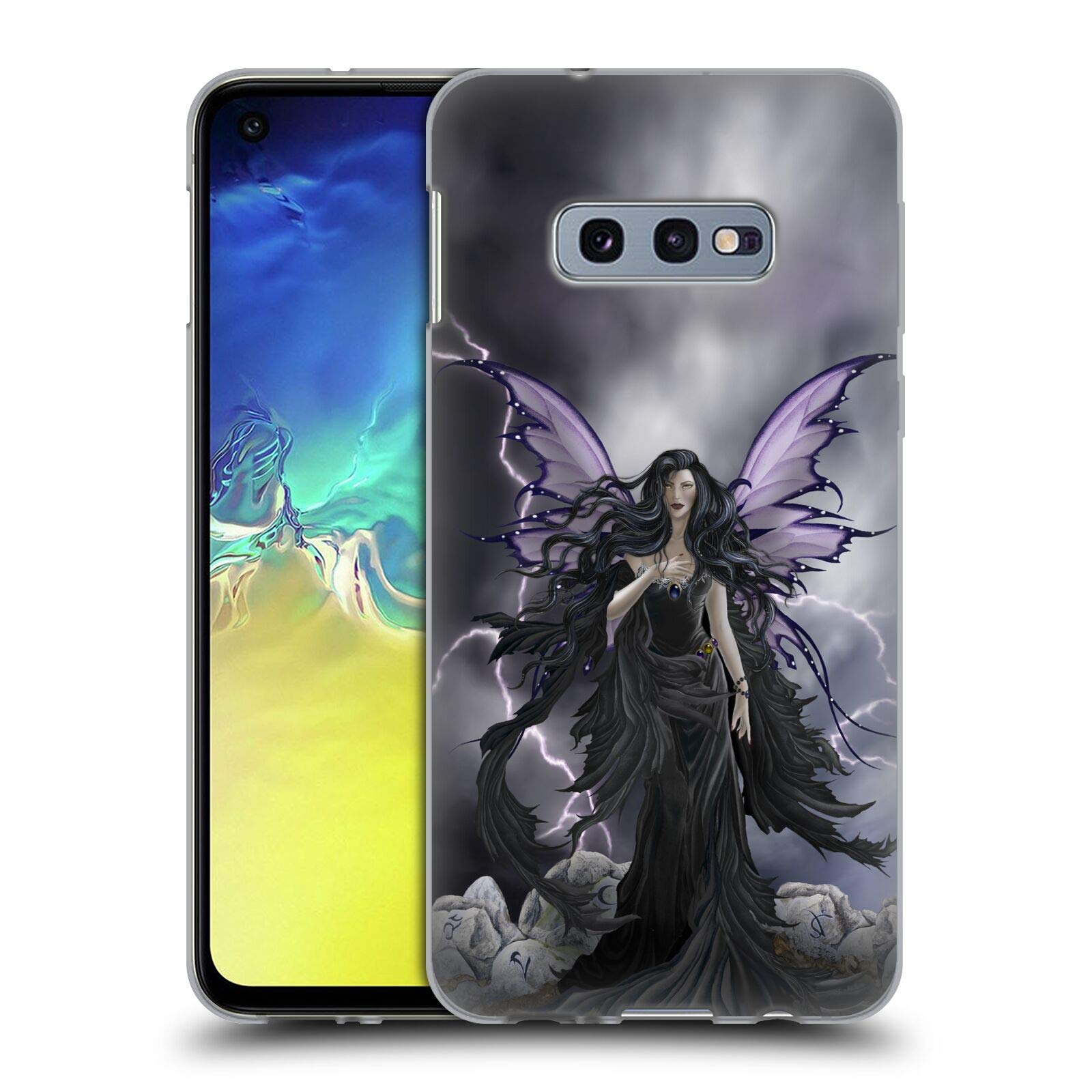 Head Case Designs Officially Licensed Nene Thomas Storm Fairy with Lightning Gothic Soft Gel Case for Samsung Galaxy S10e - Perfect for Fantasy Lovers & Daily Protection