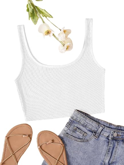 Sexy Strappy Sleeveless Cotton Crop Tank Top for Women - Stretchy Beachwear & Gym Wear - Perfect for Summer Outfits, Yoga, and Casual Street Style