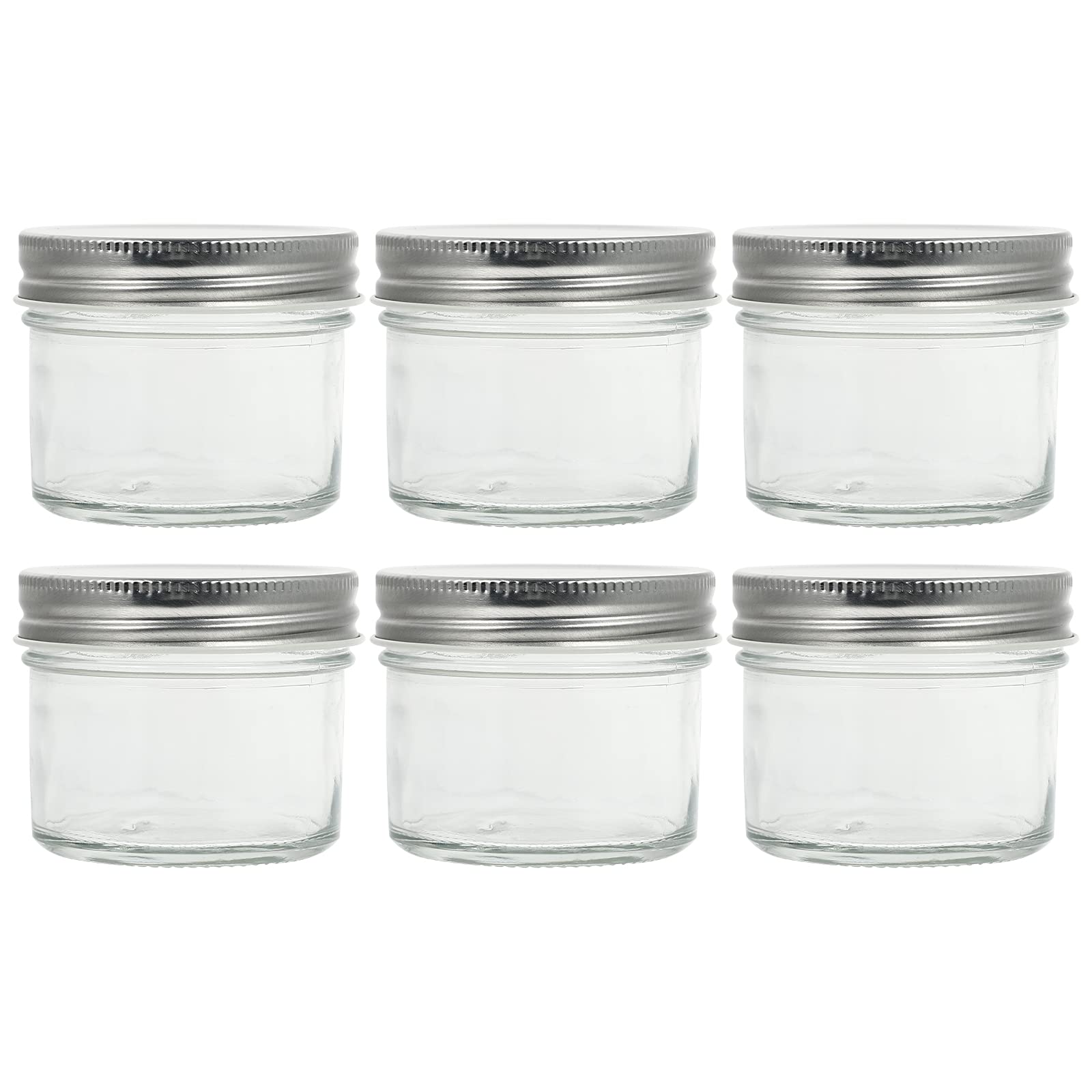 DOITOOL 6-Piece 100ml Glass Food Storage Jars with Airtight Lids - Leakproof Honey Jars, Jam Containers & Spice Canisters for Kitchen Pantry Organization (Perfect for Storing Honey, Jam, Spices & Dry Goods)