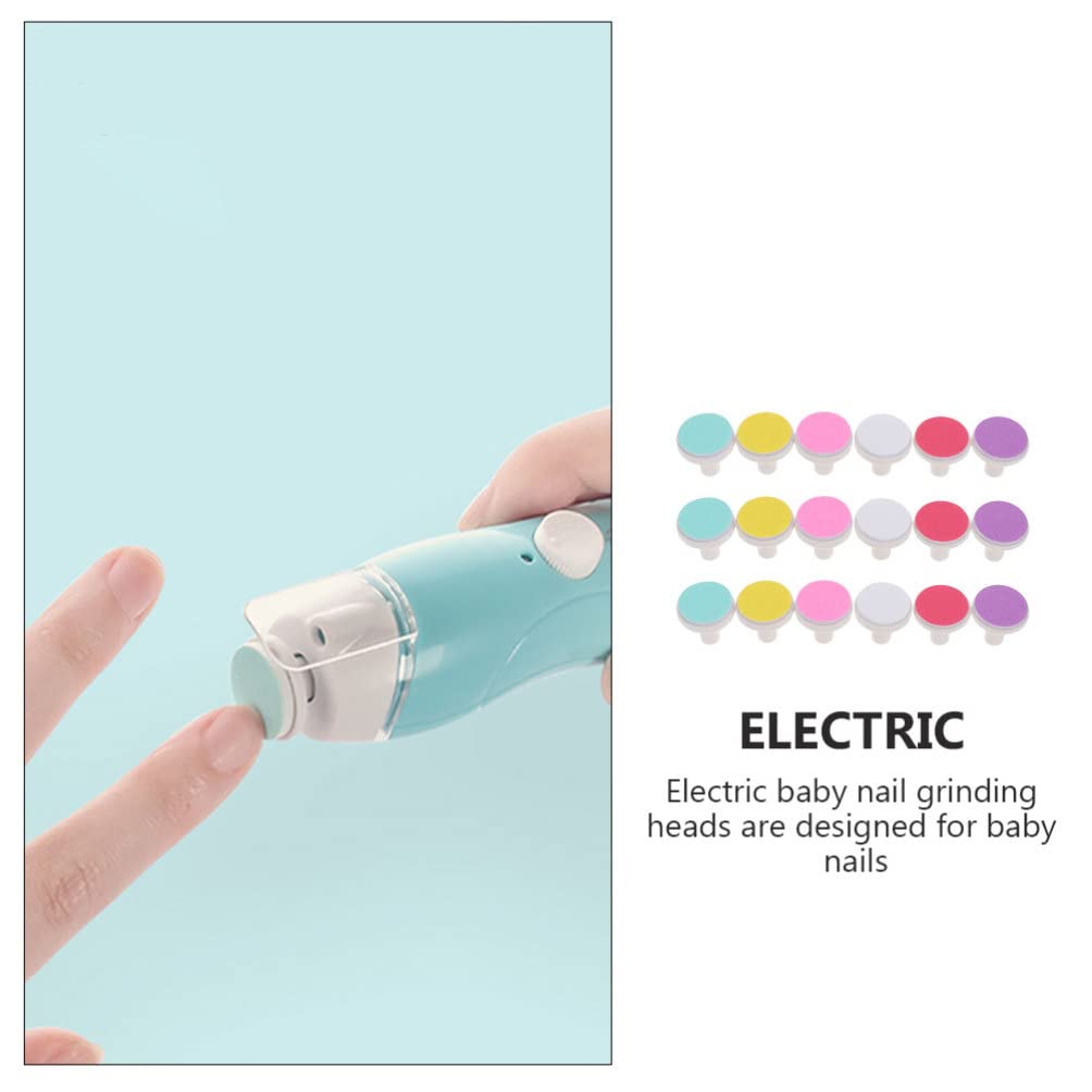 18-Piece Electric Nail File Replacement Pads Set - Nail Grinding Heads & Buffing Pads for Manicure, Pedicure & Nail Care - Compatible with Most Electric Nail Trimmers - Perfect for Home Salon, DIY Nail Art & Professional Use