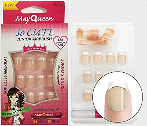 VIVACE Kids False Nail Tips - Safe Artificial Nails for Children (22013/22111/22110) | Perfect for Birthday Parties, Halloween Costumes & Play Dress-Up