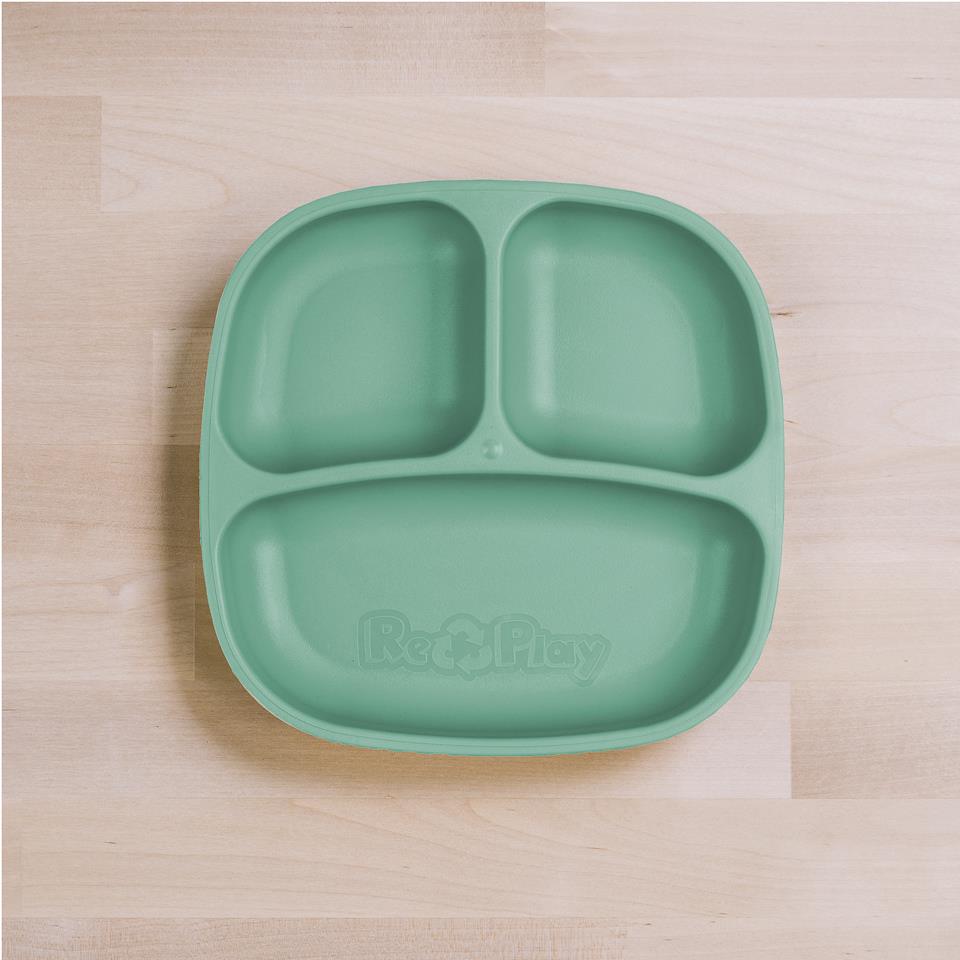 RePlay Divided Plate - BPA-Free Toddler Feeding Dish with Sections for Kids - Perfect for Mealtime, Snacks, and Portion Control at Home or On-the-Go