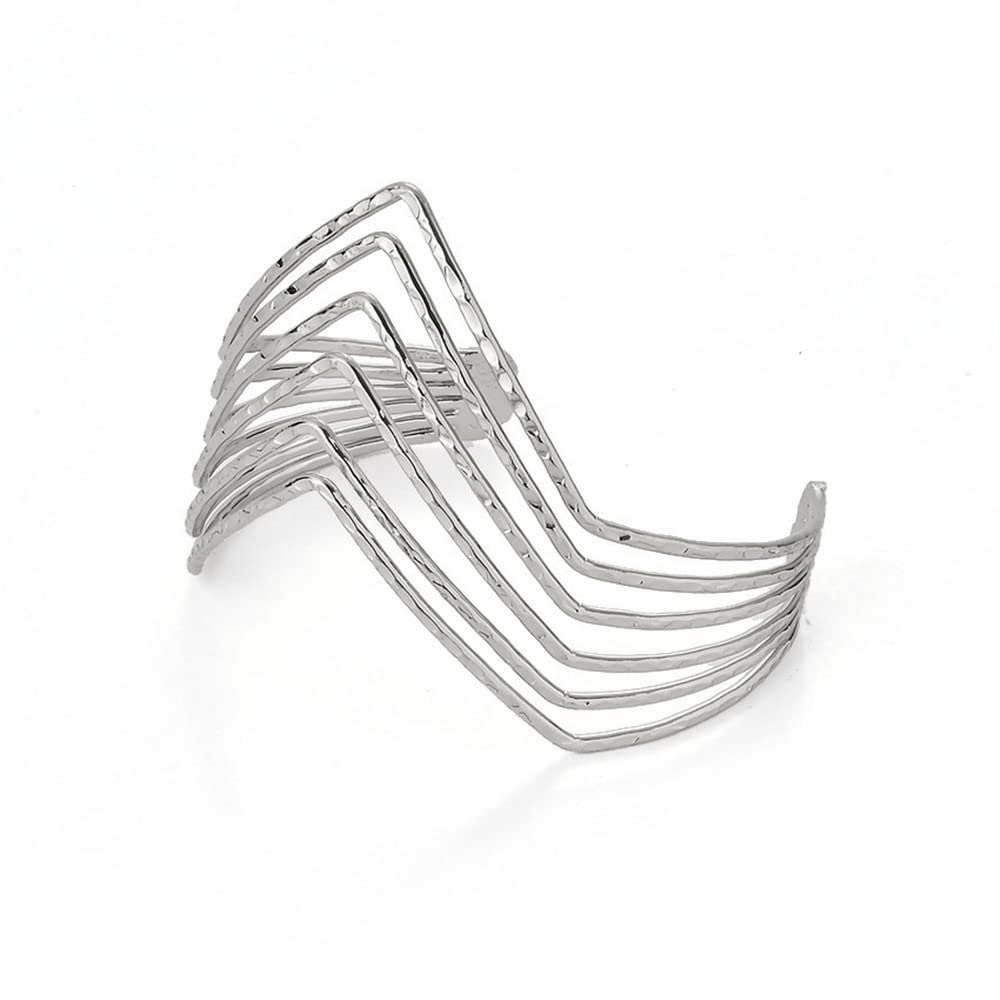 Fashion Women's Leaf Design Upper Arm Cuff Bracelet - Elegant Swirl Bangle Jewelry for Women & Girls | Perfect for Parties, Weddings & Boho Outfits