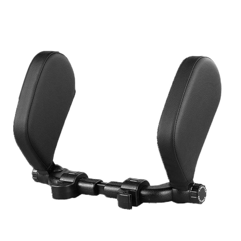 Xinmier Car Neck Pillow - U-Shaped Travel Pillow for Side Head Support, Comfortable Sleep in Car, Universal Fit for Kids & Adults, 4 Seasons Use (Leather Black) - Perfect for Road Trips, Airplane Travel & Office Naps