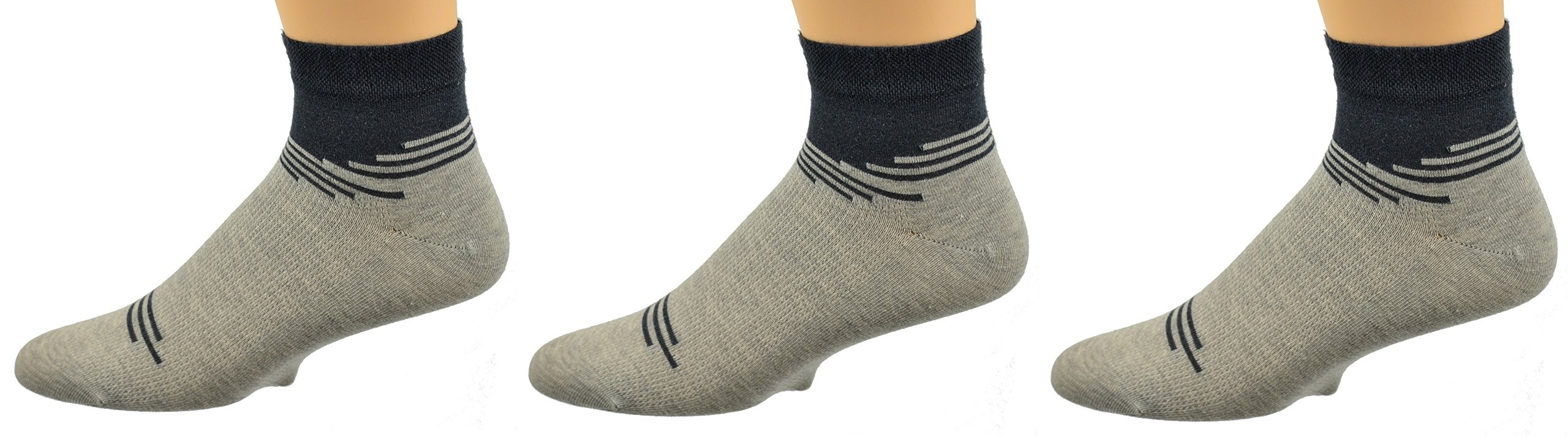 **Men's Low Cut Bamboo Rayon Socks - Seamless Toe, Quick Dry, 3-Pair Pack - Perfect for Running, Gym & Everyday Comfort**