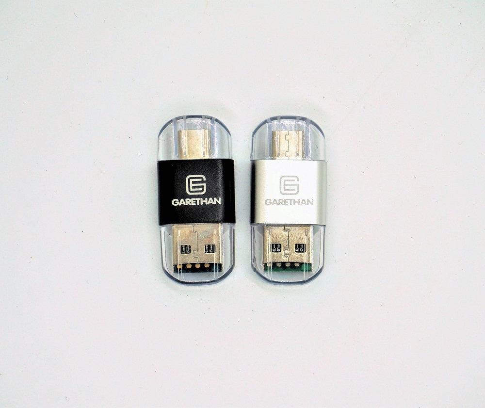 Garethan OTG UC01 Aluminum USB C Card Reader - High Speed MicroSD & USB 3.0 Adapter for Smartphones, Tablets & Laptops | Perfect for Photo Transfer, File Backup & Mobile Storage Expansion