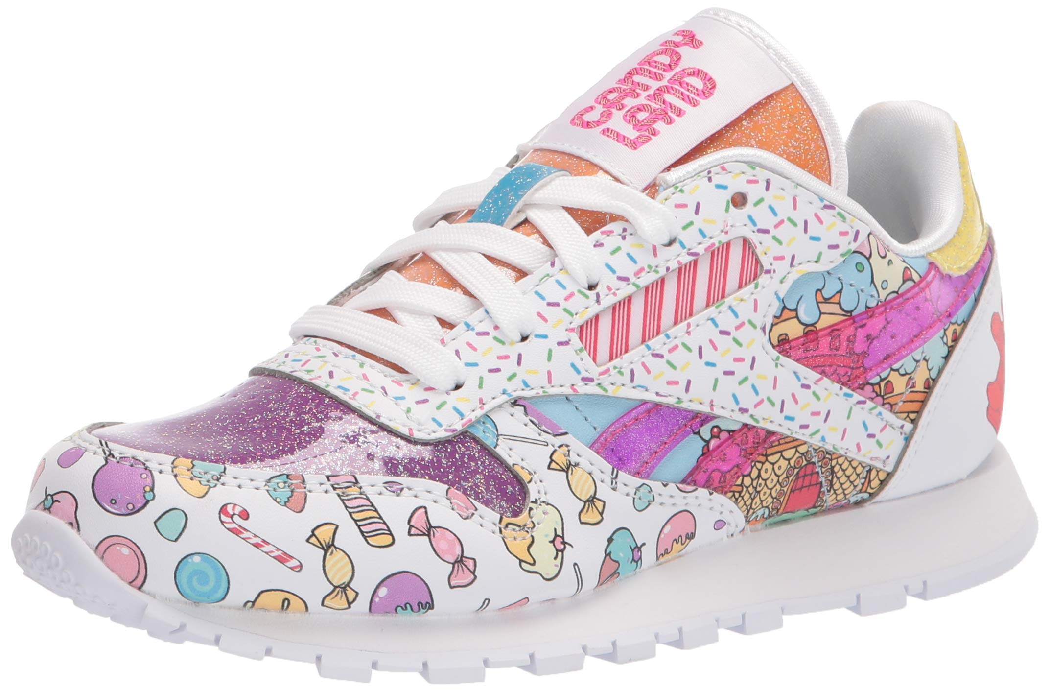Reebok Classic Leather Candy Land Sneakers for Kids - Unisex Casual Shoes for Boys & Girls - Perfect for School, Play & Everyday Wear