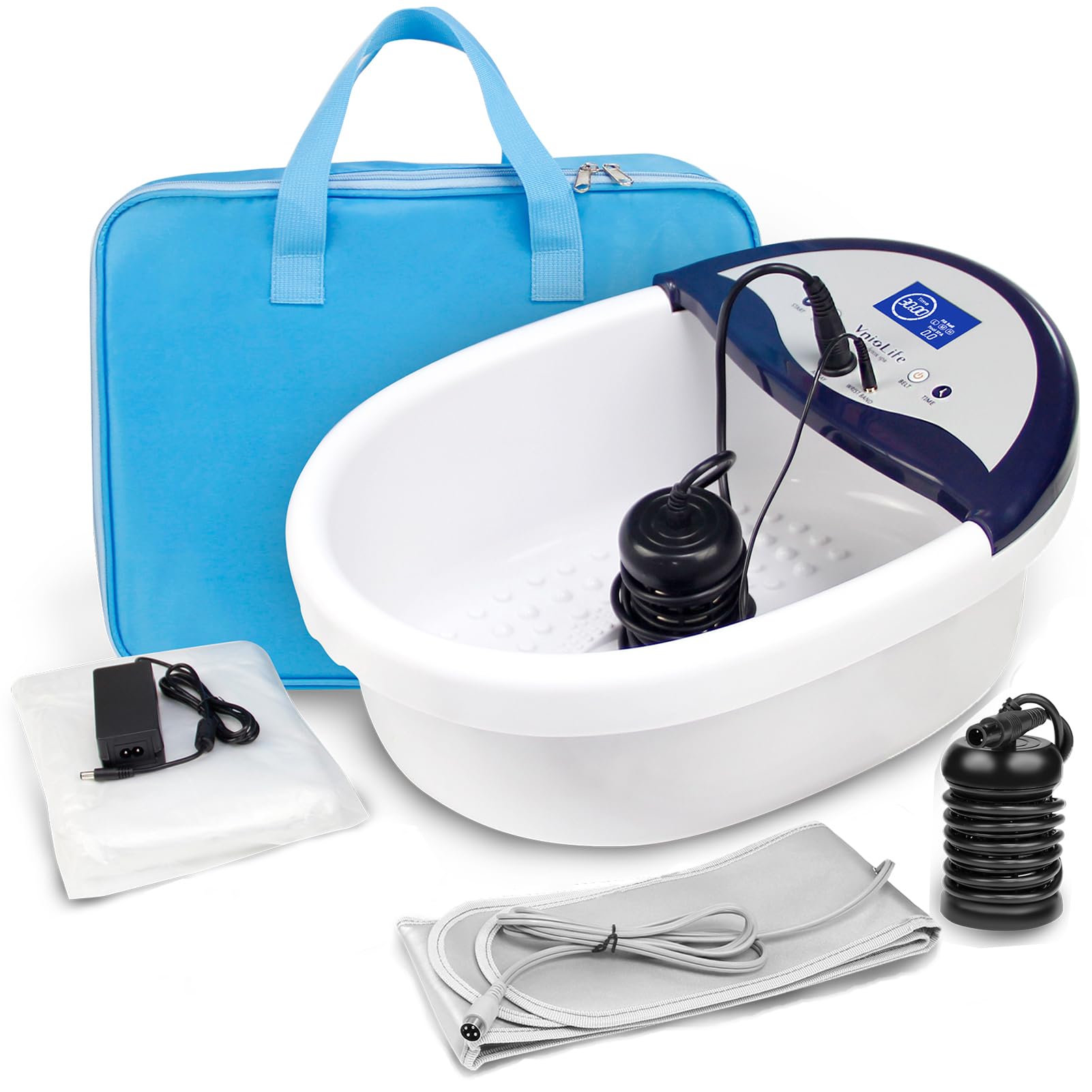Ionic Foot Bath Detox Machine - Portable Ion Detoxifier with LED Display, Heated Belt & Wrist Strap | Foot Spa for Relaxation, Detox Cleansing & Wellness at Home