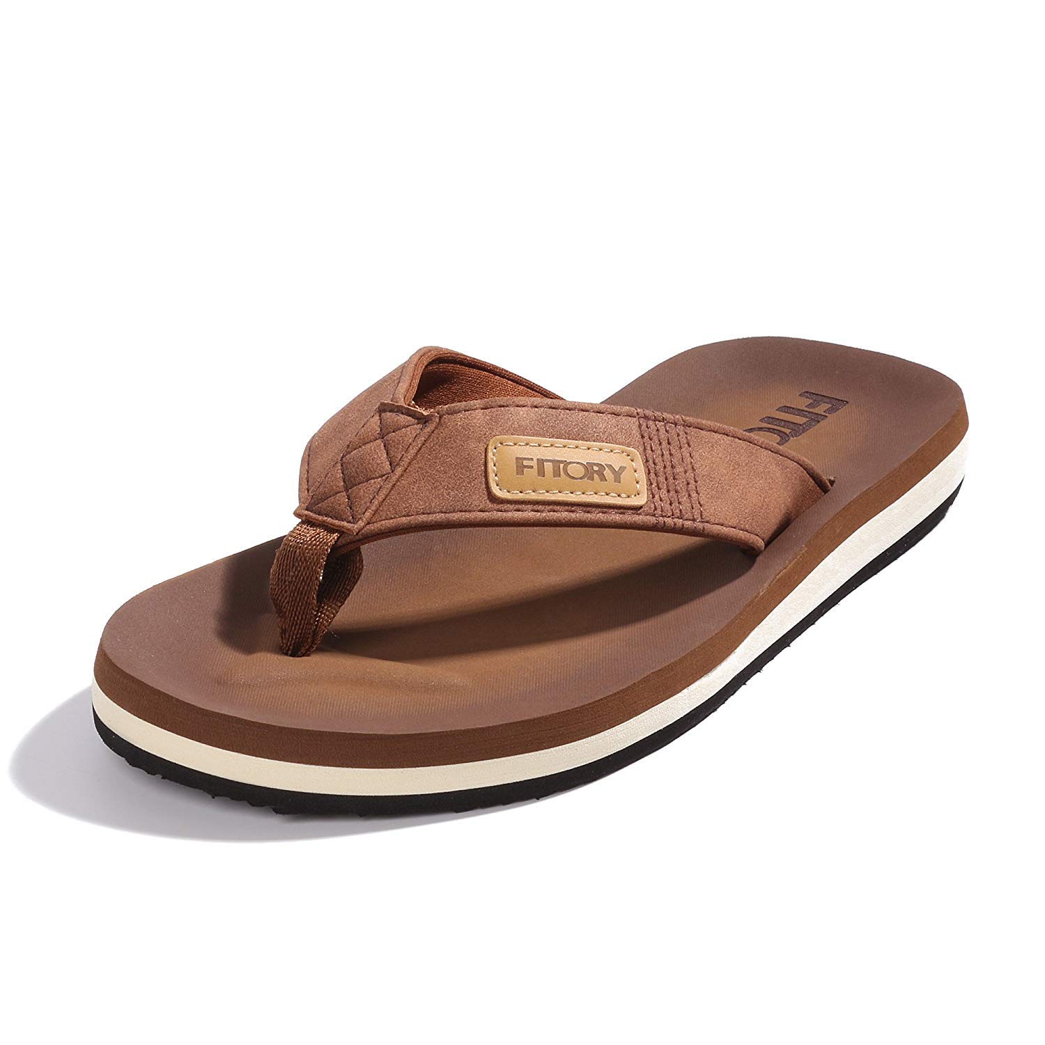 FITORY Men's Flip Flops - Comfortable Thong Sandals for Beach, Pool & Outdoor - Sizes 6-15 - Perfect Summer Slippers for Walking, Travel & Vacation