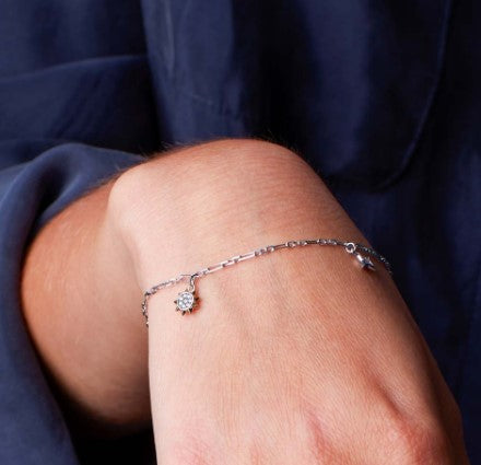 Celeste Golden Petite Charm Figaro Bracelet for Women - Elegant Adjustable Chain Bracelet Gift for Her, Perfect for Date Night, Wedding & Special Occasions