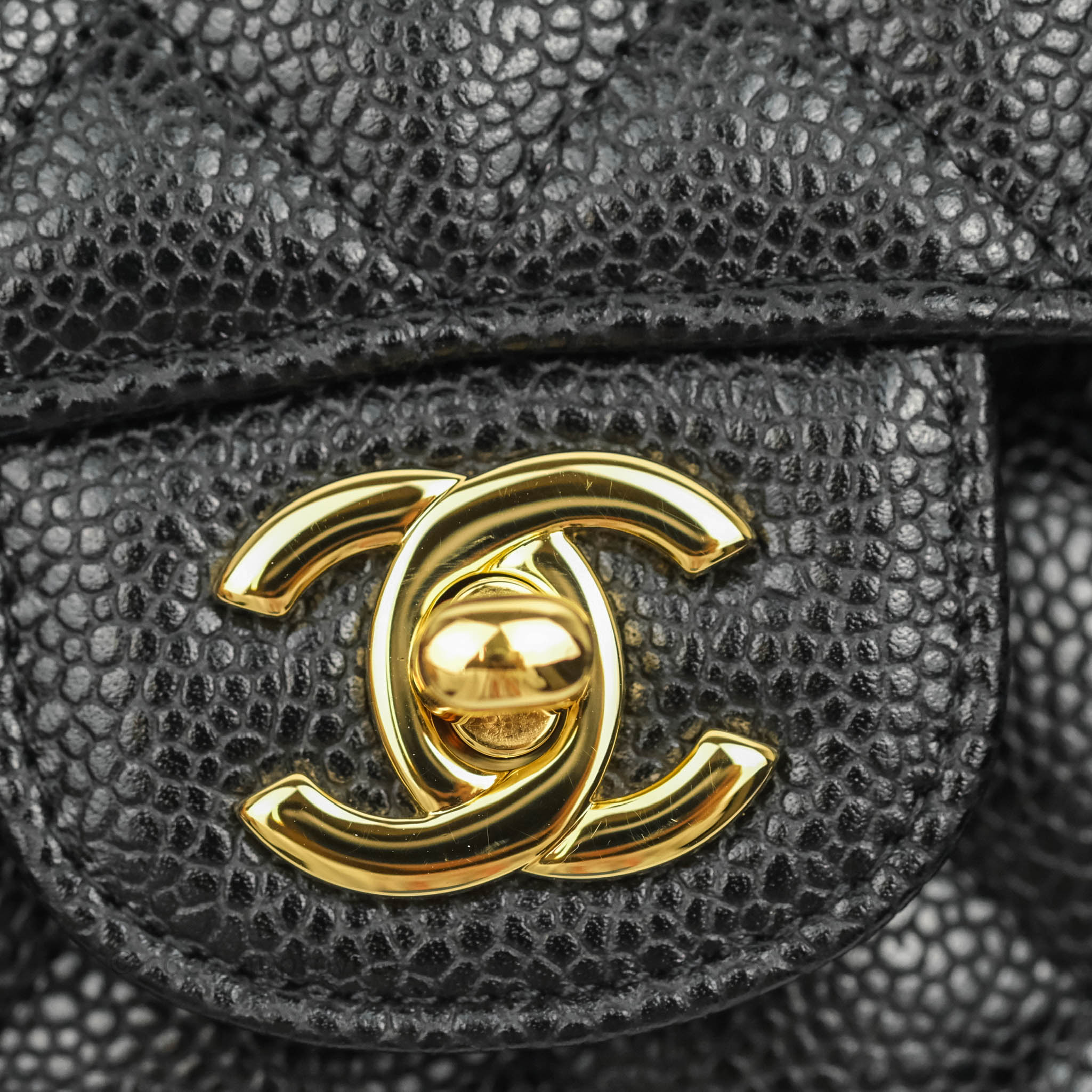 Chanel Classic Medium Double Flap Bag - Black Caviar Leather with Gold Hardware | Luxury Handbag for Women, Perfect for Work, Evening & Special Occasions