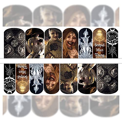 Fantasy Witchcraft Wizard Nail Decals Kit - Magic Nail Art Stickers & Wraps for Cartoon Nail Designs (8 Sheets) - Perfect for Halloween Costumes, Cosplay Events, and Fantasy Themed Parties