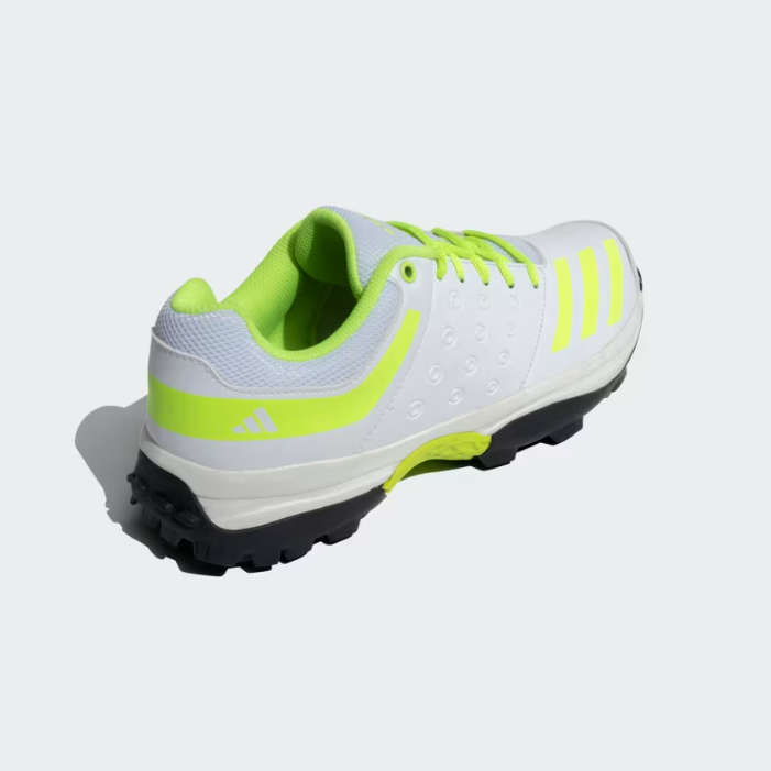 Adidas CriNu 23 M Cricket Shoes for Men - Cloud White/Lucid Lemon/Off White - Lightweight Performance Footwear for Cricket Matches & Training