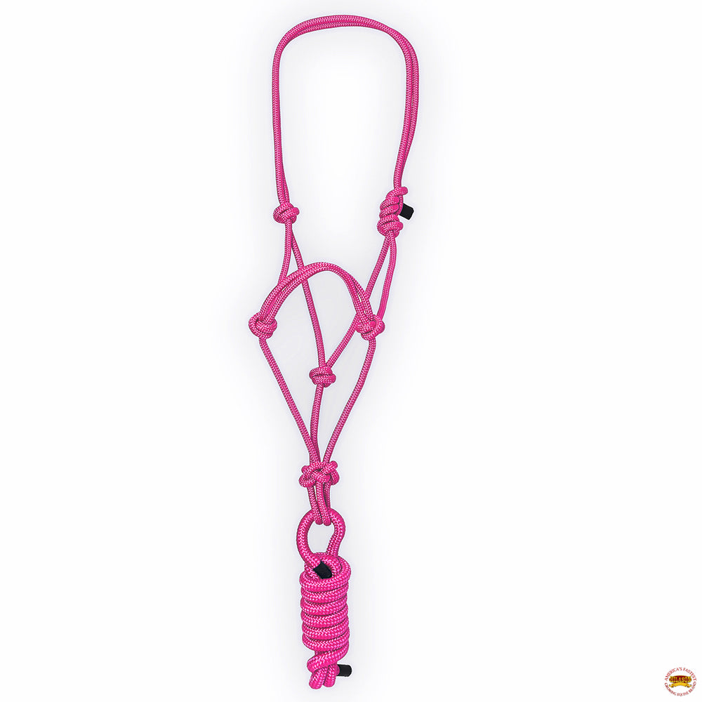 8 Ft Hilason Western Nylon Heavy Duty Horse Lead Rope Halter - Durable Multi-Colored Bridle for Training, Trail Riding & Ranch Work