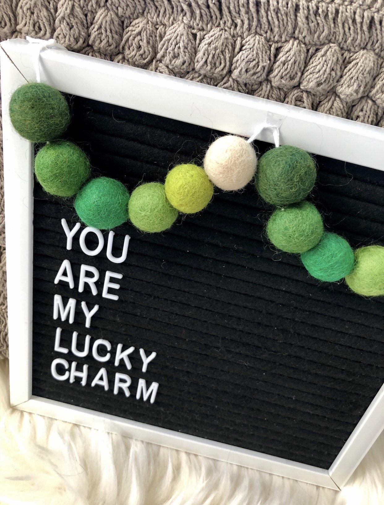 St. Patrick's Day Shamrock Garland - Irish Themed Party Decor for Home, Office & Festive Celebrations