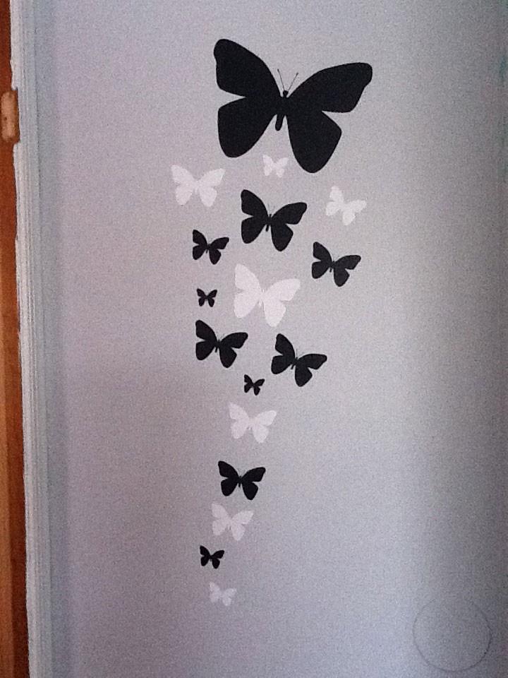 Black & White Butterfly Wall Decals - Removable Vinyl Stickers for Nursery, Bedroom, and Home Decor - Perfect for Kids Room, Living Room, and Office Wall Art